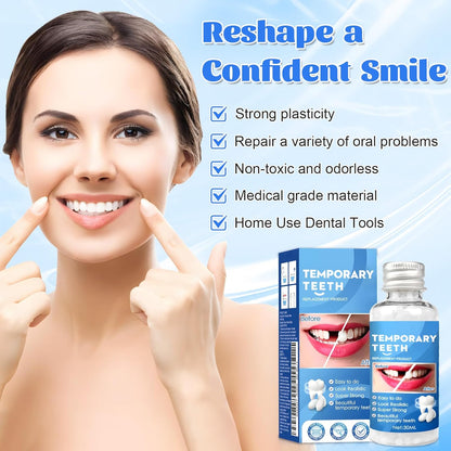 Provisorische Zahnfüllung Reparatur-Kit, Zahnersatz Selber Machen, 30ML Zahnfüllung Zahnzement, Zahnreparatur Perlen, Zahnreparatur-Kit Für Reparieren Fehlender Gebrochener Und Großer Zahnlücken